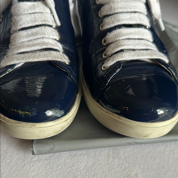 Prada Navy and Cream Sneakers - Picture 14 of 14